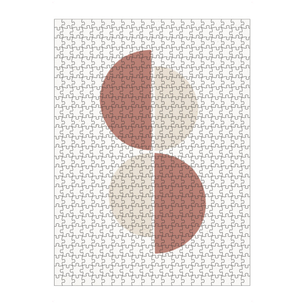 Puzzle Ravensburger "Rust and Sand - Duo" artboxONE - Abstrakt - Boho,Bohemian,Textur,Formen,Hippie,Naturtöne,Abstract,Abstrakt,Kreise - Bild boho