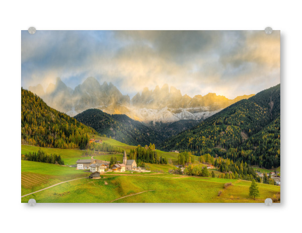 Acrylglasbild "Herbst im Villnösstal Südtirol" artboxONE - Natur,Reise,Reise / Länder