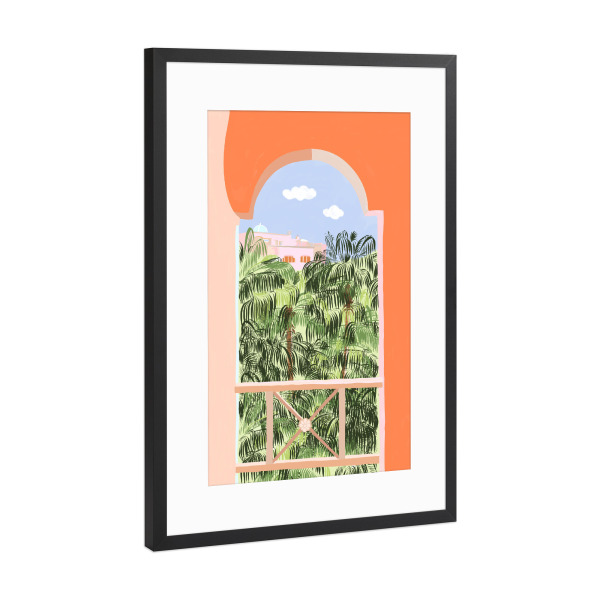 Poster mit Rahmen Schwarz (Metallic) "Summer Travel" artboxONE - Natur