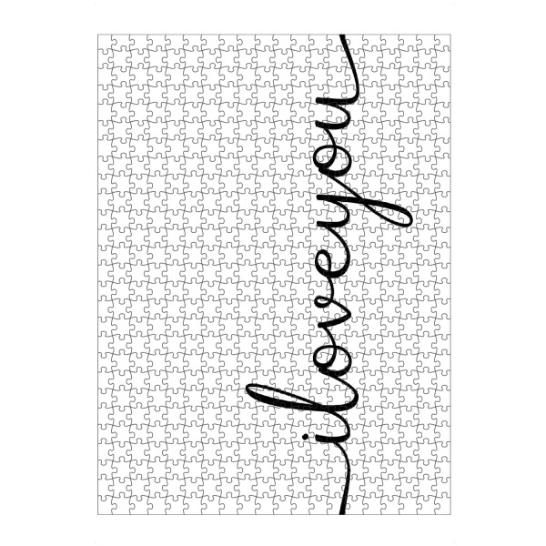 Puzzle Ravensburger "I love You Minimal" artboxONE - Typografie,Menschen,Schwarzweiß,Liebe
