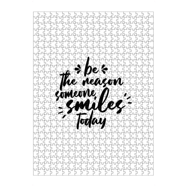 Puzzle Ravensburger "Be the reason" artboxONE - Typografie,Schwarzweiß,Liebe - Reason,Typo,Typography,Typografie,Smiles,Love,Liebe,Happy
