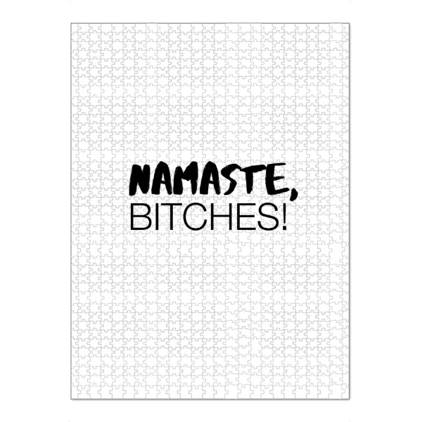 Puzzle Ravensburger "Namaste, Bitches!" artboxONE - Typografie,Schwarzweiß