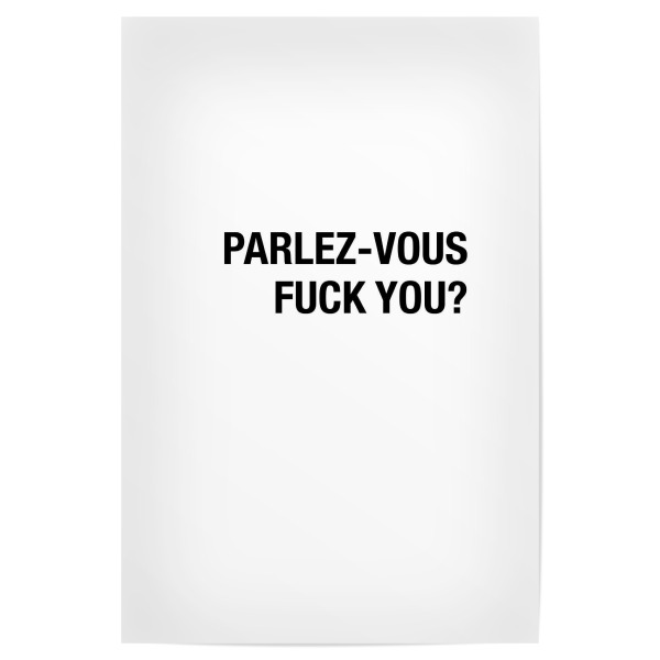 Poster "Parlez-vous" artboxONE - Tiere,Schwarzweiß,Lustig