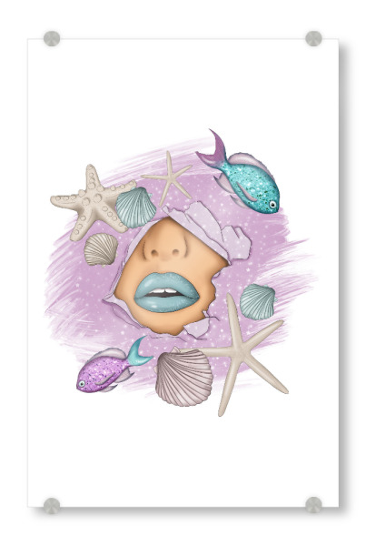 Acrylglasbild "Girl Mermaid" artboxONE - Tiere,Menschen,Lustig