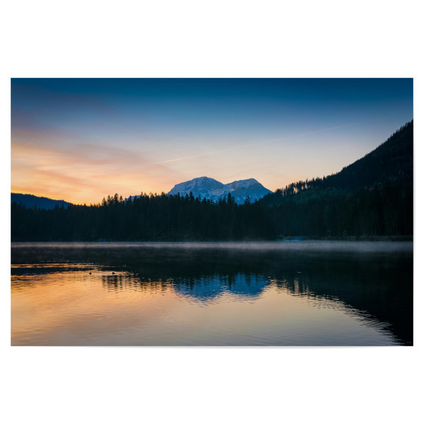 Poster "Morgen am Hintersee" artboxONE - Natur - Ramsau,Alpen,Bayern,Deutschland,Landscape,Mountains,Water,Sunrise,Landschaft,Nature,Natur