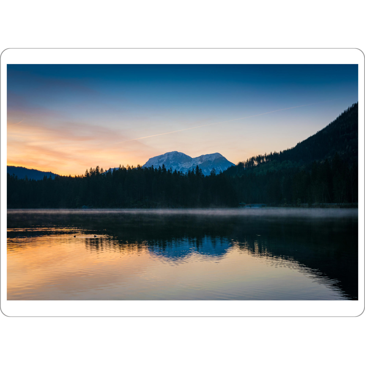 Tischset "Morgen am Hintersee" artboxONE - Natur - Ramsau,Alpen,Bayern,Deutschland,Landscape,Mountains,Water,Sunrise,Landschaft,Nature,Natur
