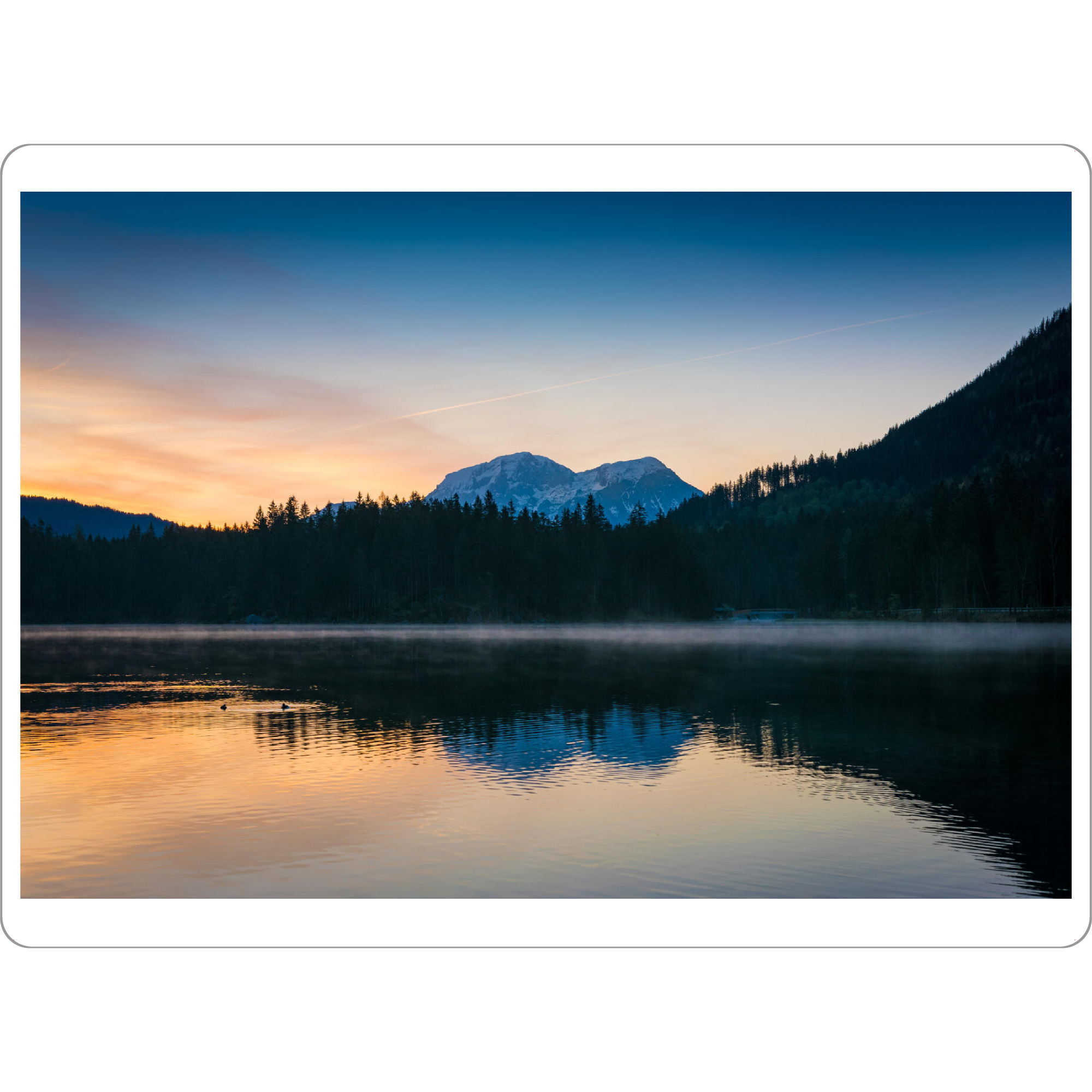Tischset "Morgen am Hintersee" artboxONE - Natur - Ramsau,Alpen,Bayern,Deutschland,Landscape,Mountains,Water,Sunrise,Landschaft,Nature,Natur