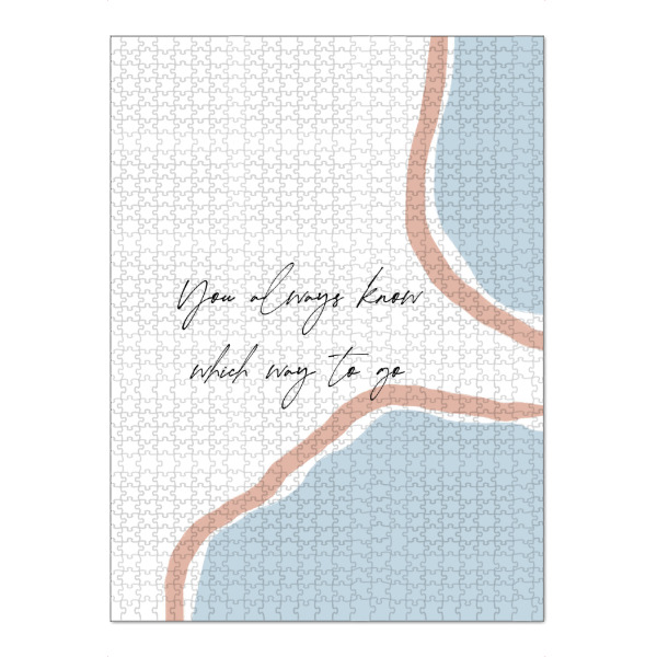 Puzzle Ravensburger "You always know which way to go" artboxONE - Typografie,Abstrakt