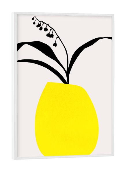Poster mit weißem Rahmen "Scandinavian Water Lilies" artboxONE - Natur,Floral,Abstrakt