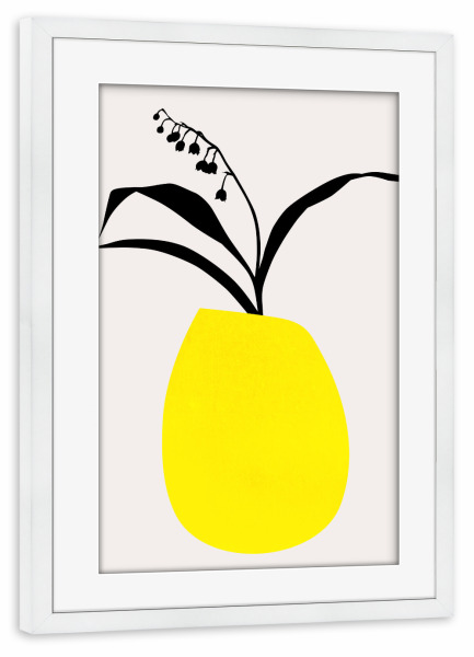 Poster mit Rahmen weiß "Scandinavian Water Lilies" artboxONE - Natur,Floral,Abstrakt