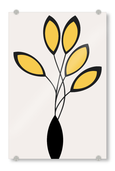 Acrylglasbild "Cinco Amarillo" artboxONE - Natur,Floral,Abstrakt