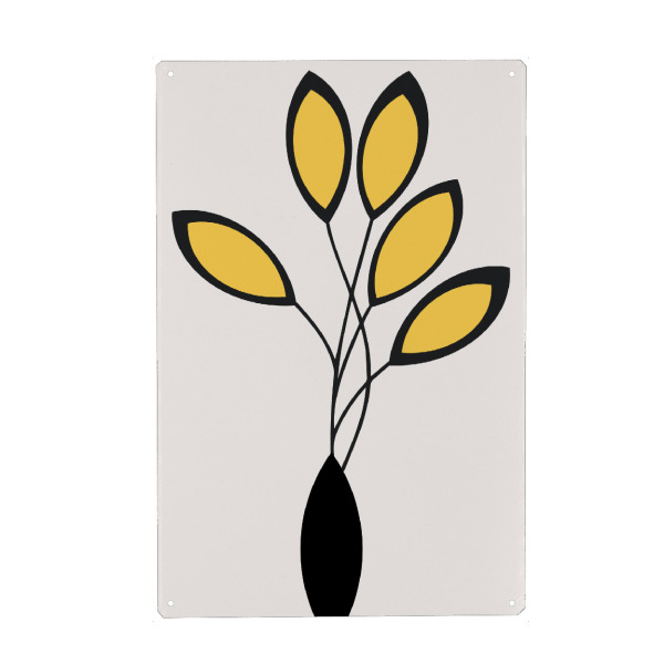 Metall Poster "Cinco Amarillo" artboxONE - Natur,Floral,Abstrakt