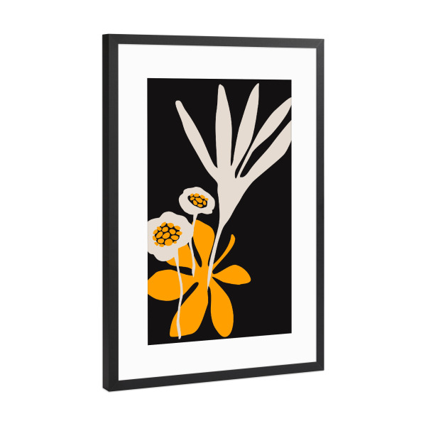 Poster mit Rahmen Schwarz (Metallic) "Blossom Beauty" artboxONE - Natur,Floral,Abstrakt