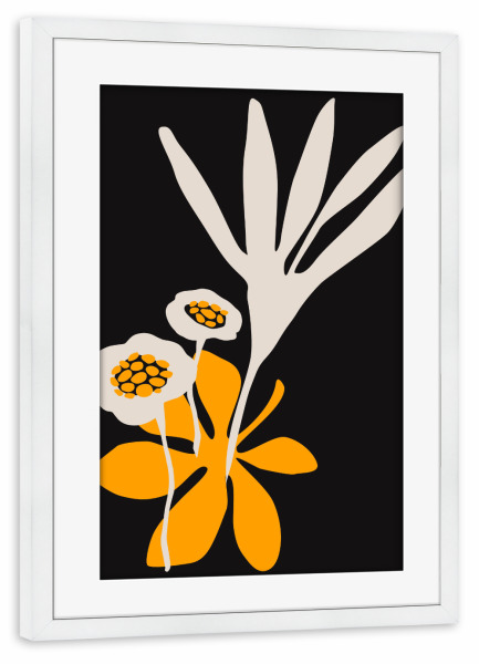 Poster mit Rahmen weiß "Blossom Beauty" artboxONE - Natur,Floral,Abstrakt - Abstract,Scandinavian,Floral,Nature,Natur,Pflanze,Blumen,Abstrakt,Flowers