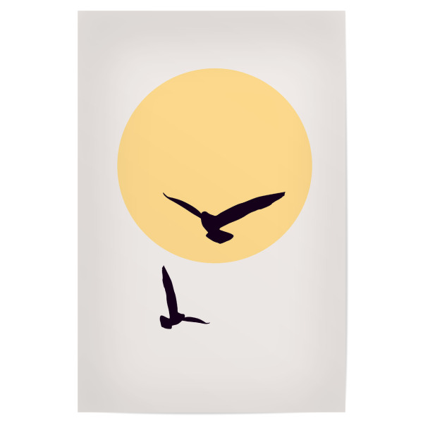 Poster 30x20 cm "Two Birds In The Sky" artboxONE - Natur,Tiere,Abstrakt
