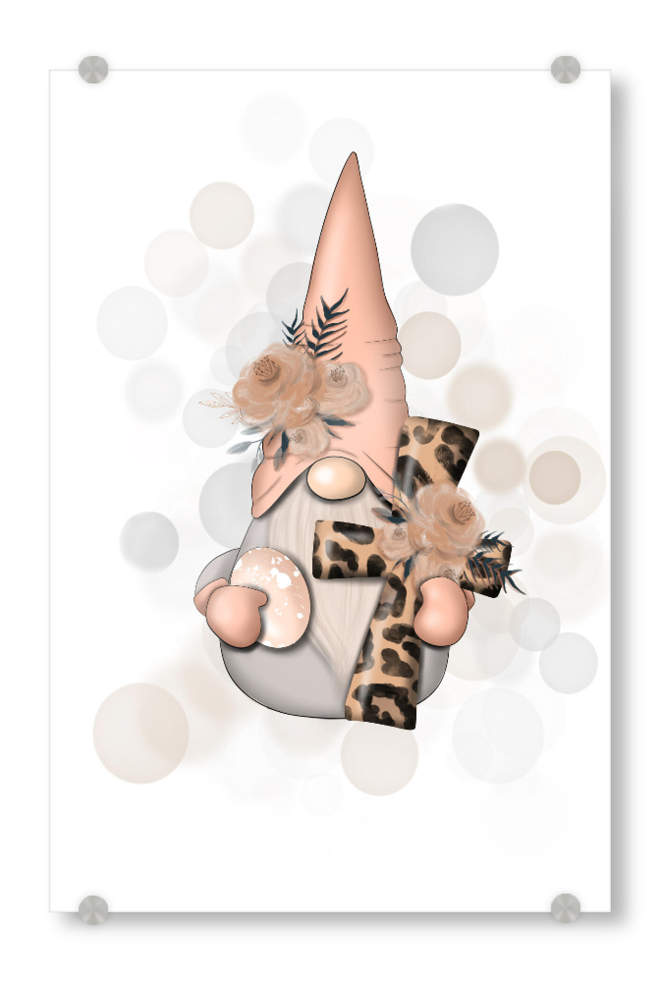 Acrylglasbild "Gnome With Cross" artboxONE - Floral,Festivals,Lustig