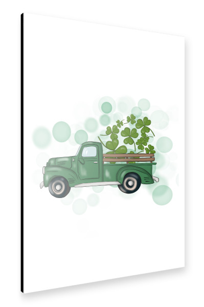 Alu-Dibond "Green Truck Spring St.Patricks Day" 30x20 cm artboxONE
