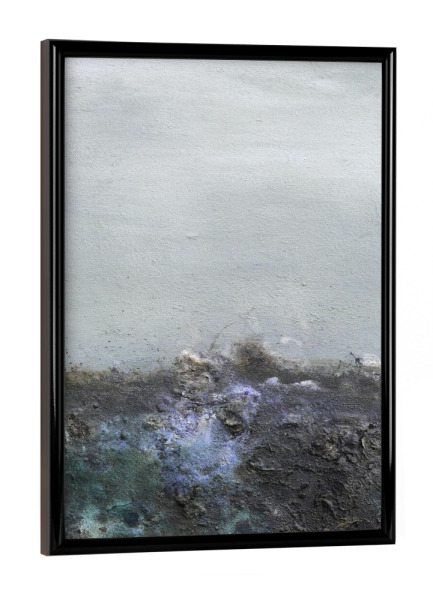 Poster mit schwarzem Rahmen "Útangarðr - Blue" artboxONE - Natur,Abstrakt