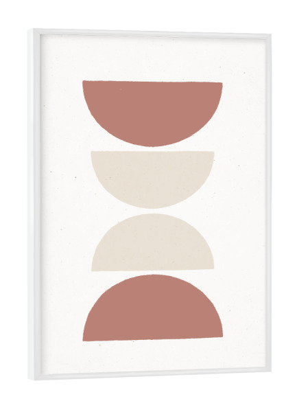 Poster mit weißem Rahmen "Rust and Sand - Lungo" artboxONE - Abstrakt,Geometrie