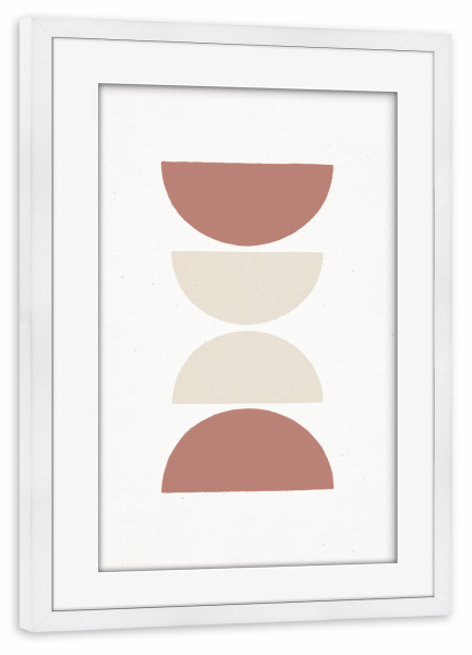 Poster mit Rahmen weiß "Rust and Sand - Lungo" artboxONE - Abstrakt,Geometrie