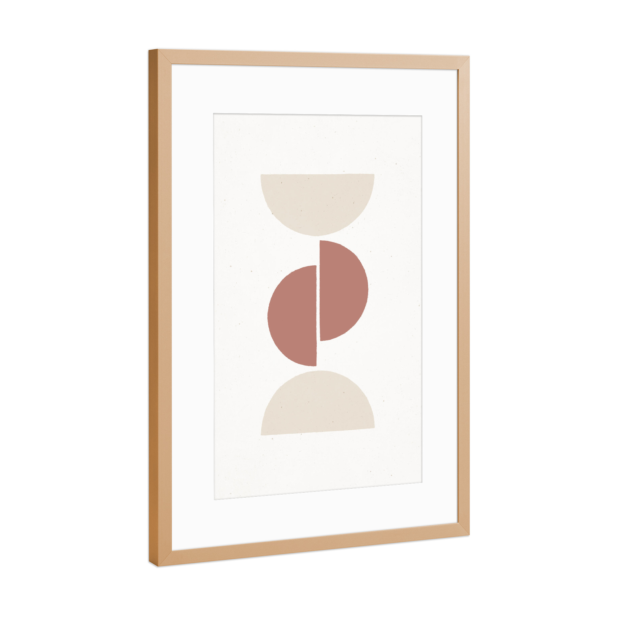 Poster mit Rahmen Kupfer "Rust and Sand - Geo" artboxONE - Abstrakt