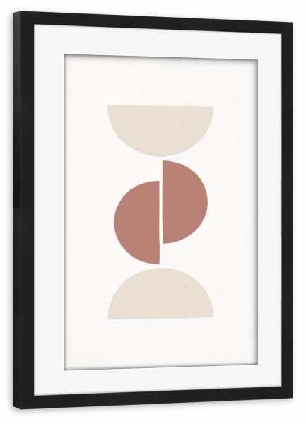 Poster mit Rahmen schwarz "Rust and Sand - Geo" artboxONE - Abstrakt