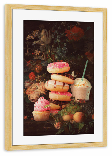 Poster mit Rahmen kiefer "SWEET BOUQUET" artboxONE - Floral,Essen & Trinken,Lustig