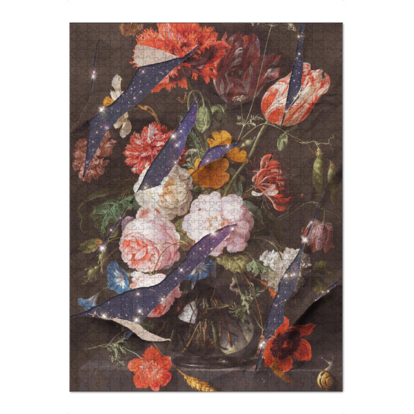 Puzzle Ravensburger "FLOWERS OF THE GALAXY" artboxONE - Floral,Galaxy