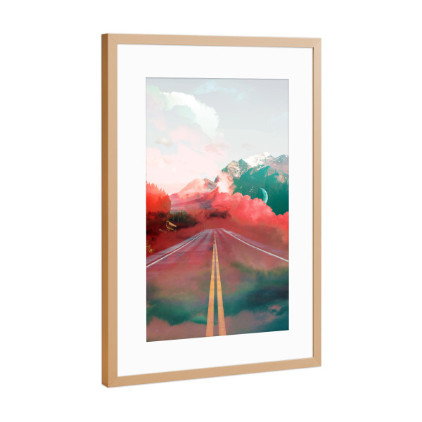 Poster mit Rahmen Kupfer "Road To Heaven-II" artboxONE - Natur,Reise