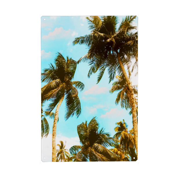 Holzbild "Cali Summer" artboxONE - Natur - California,Nature,Beach,Island,Trees,Palm,Palm trees,Palms,Sea,Ocean,Summer,Tropical,Travel,Usa,Palmen