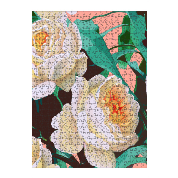 Puzzle Ravensburger "Tropical and White Blossom" artboxONE - Natur,Floral