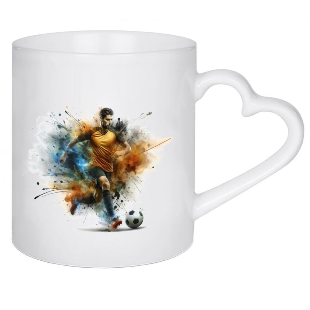 Herztasse "Fußballer-Aquarellzeichnung A" artboxONE - Sport,Sport / Fußball