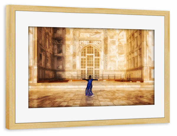 Poster mit Rahmen kiefer "Taj Mahal" artboxONE - Städte,Reise,Architektur,Reise / Asien