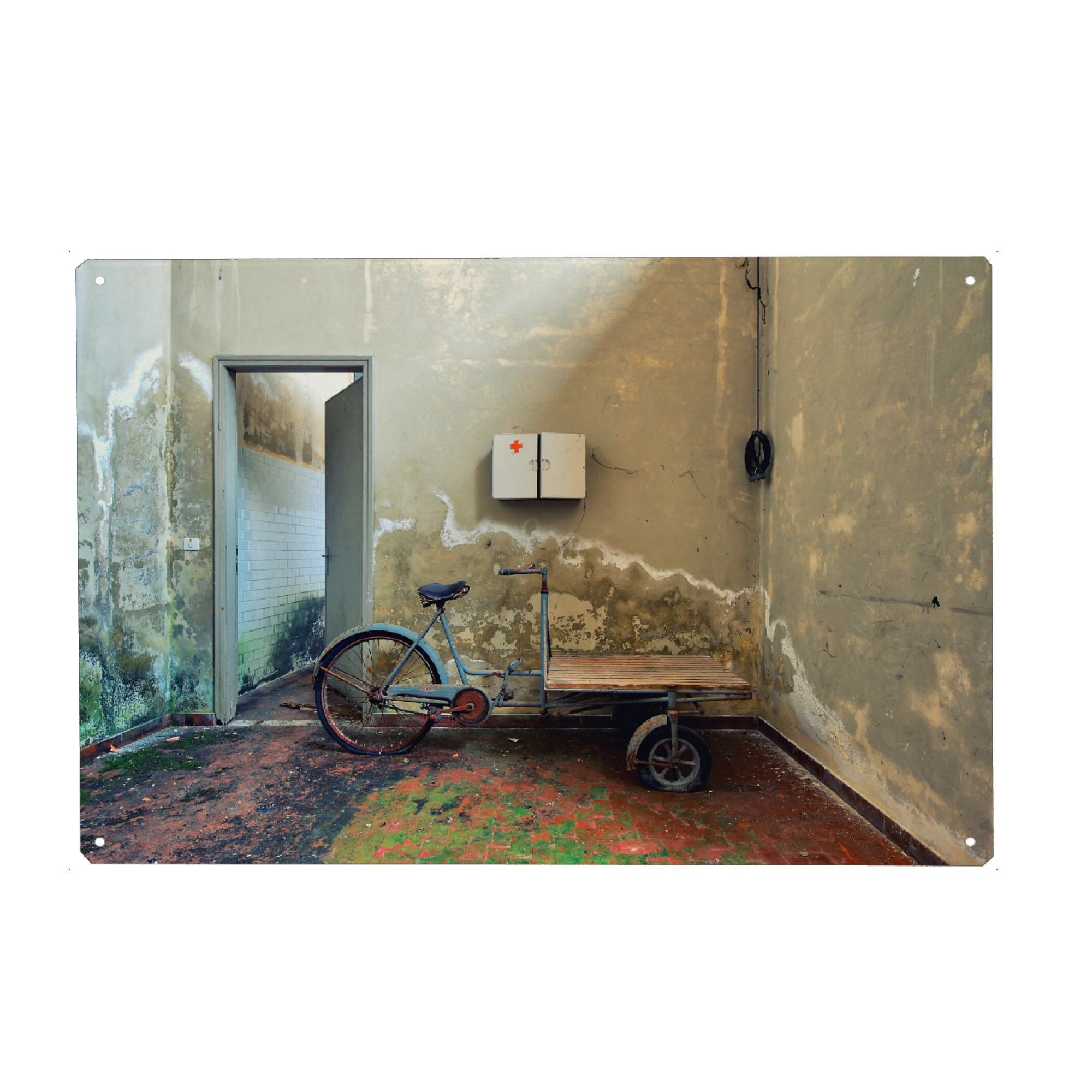 Metall Poster "Old Bike" artboxONE - Architektur,Sport