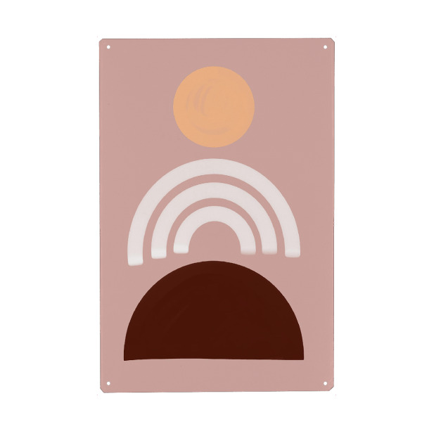 Metall Poster "Sunset on Pink" artboxONE - Abstrakt,Geometrie