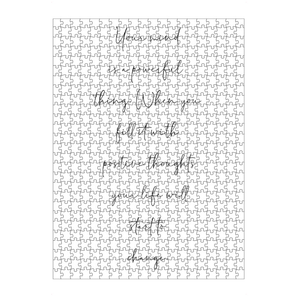 Puzzle Ravensburger "Powerful mind" artboxONE - Typografie,Menschen,Schwarzweiß,Liebe