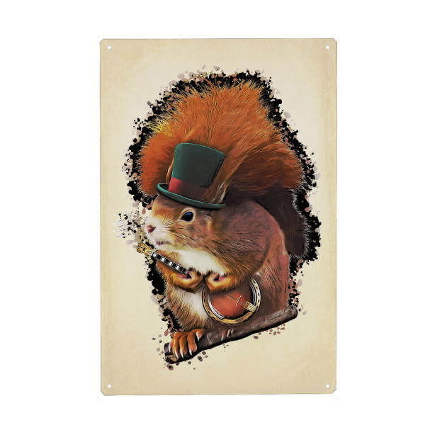 Holzbild "Das Eichhörnchen" artboxONE - Tiere,Musik,Lustig