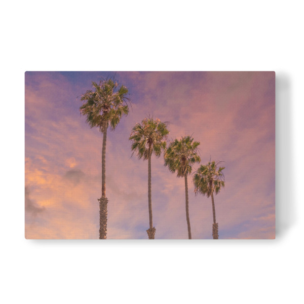 Leinwandbild "Sonnenuntergang mit Palmen" artboxONE - Natur,Reise / Strand und Meer