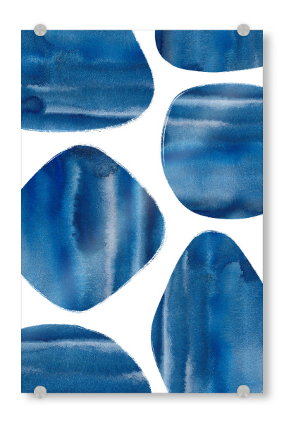 Acrylglasbild "Classic Blue Shapes" artboxONE - Abstrakt