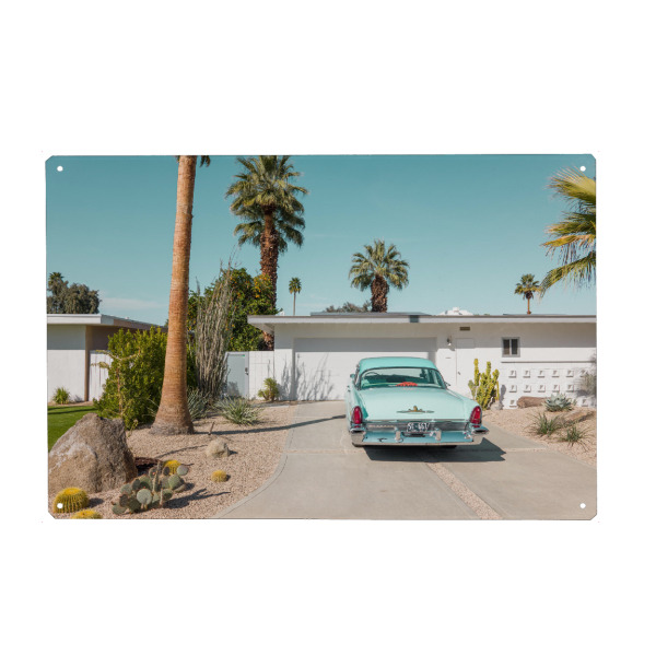 Holzbild "Palm Springs Vibe" artboxONE - Städte,Automobile,Städte / Los Angeles