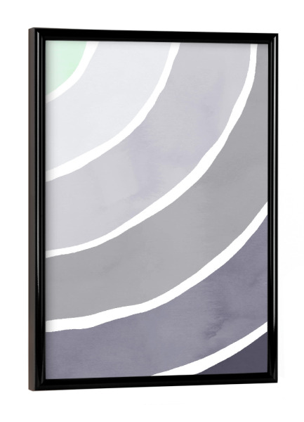 Poster mit schwarzem Rahmen "Blue Shadows" artboxONE - Abstrakt,Geometrie