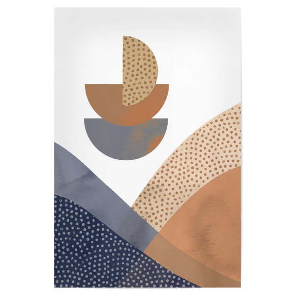 Poster "Modern Abstract Moon and Hills" artboxONE - Abstrakt,Geometrie