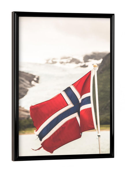 Poster mit schwarzem Rahmen "Let's go Norway" artboxONE - Reise,Reise / Länder
