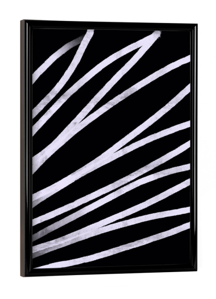 Poster mit schwarzem Rahmen "SCANDI PLANT" artboxONE - Floral,Abstrakt,Schwarzweiß