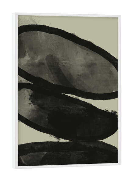 Poster mit weißem Rahmen "SCANDI STONES" artboxONE - Abstrakt,Geometrie