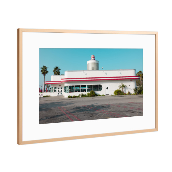 Poster mit Rahmen Kupfer "Retroperspective" artboxONE - Architektur,Automobile,Städte / Los Angeles