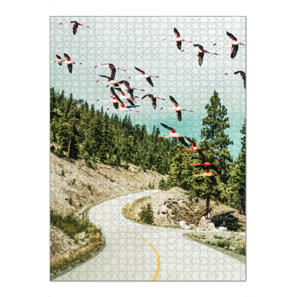 Puzzle Ravensburger "Flamingo Flight" artboxONE - Natur,Tiere