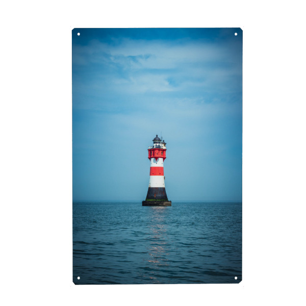 Holzbild "Leuchtturm Roter Sand" artboxONE - Architektur,Reise / Strand und Meer
