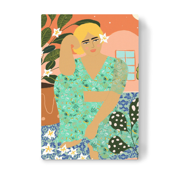 Leinwandbild "Flower Collector" artboxONE - Floral,Menschen