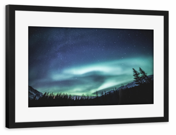 Poster mit Rahmen schwarz "Hipsternordlicht" artboxONE - Natur,Reise